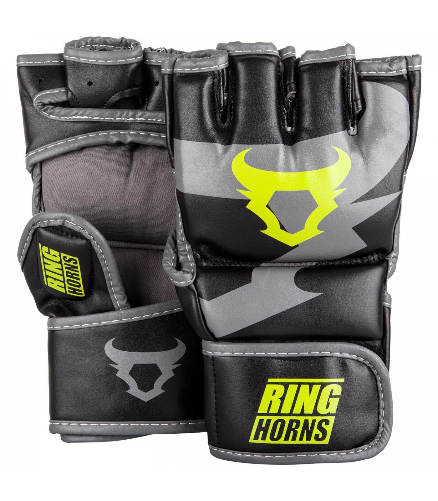 ММА Ръкавици - Ringhorns Charger MMA Gloves -Black/Neo Yellow​